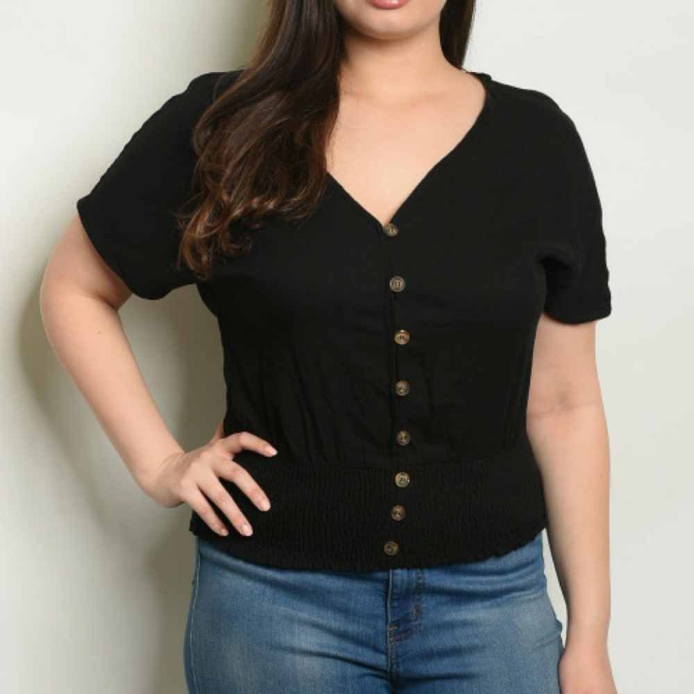 Plus size black top